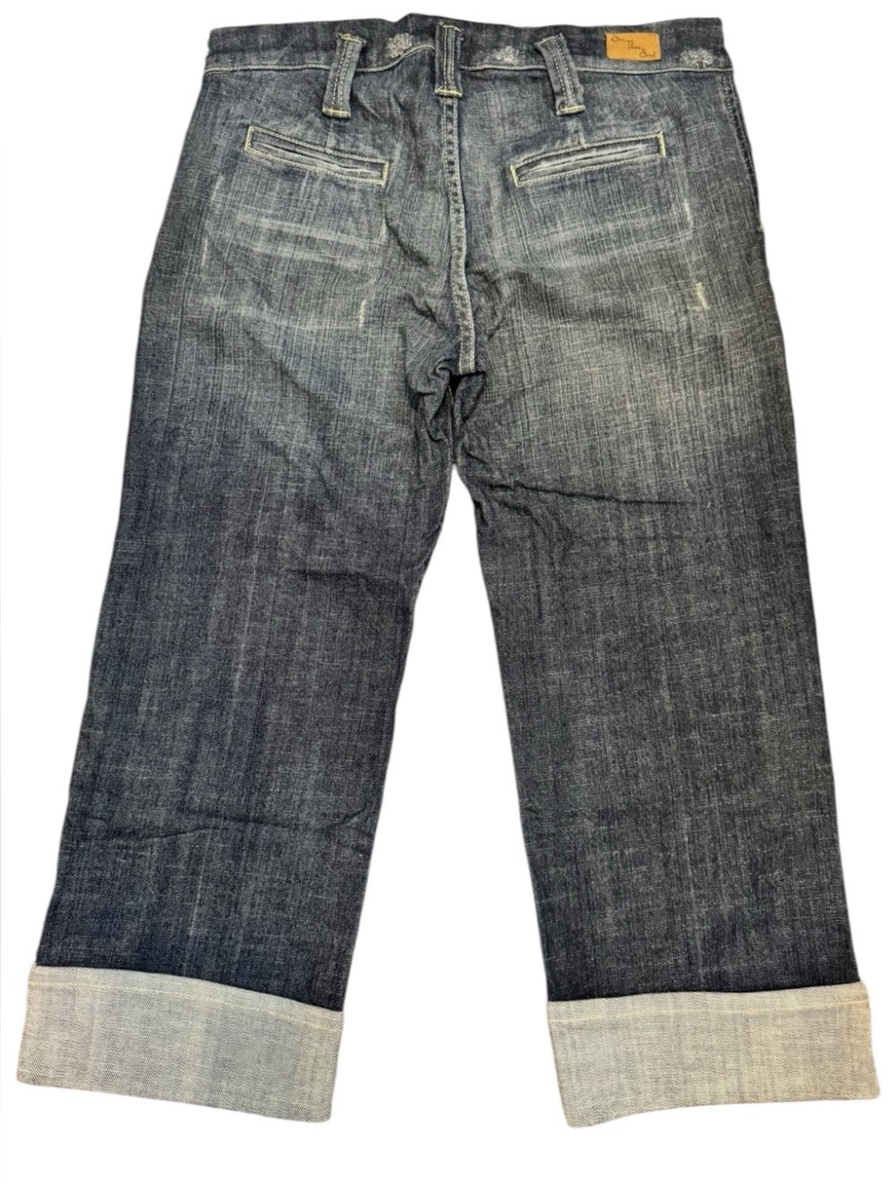 NWT Deadstock Y2K See Thru Soul Low Rise Distressed Cropped Jeans Size 28 - Picture 2 of 9